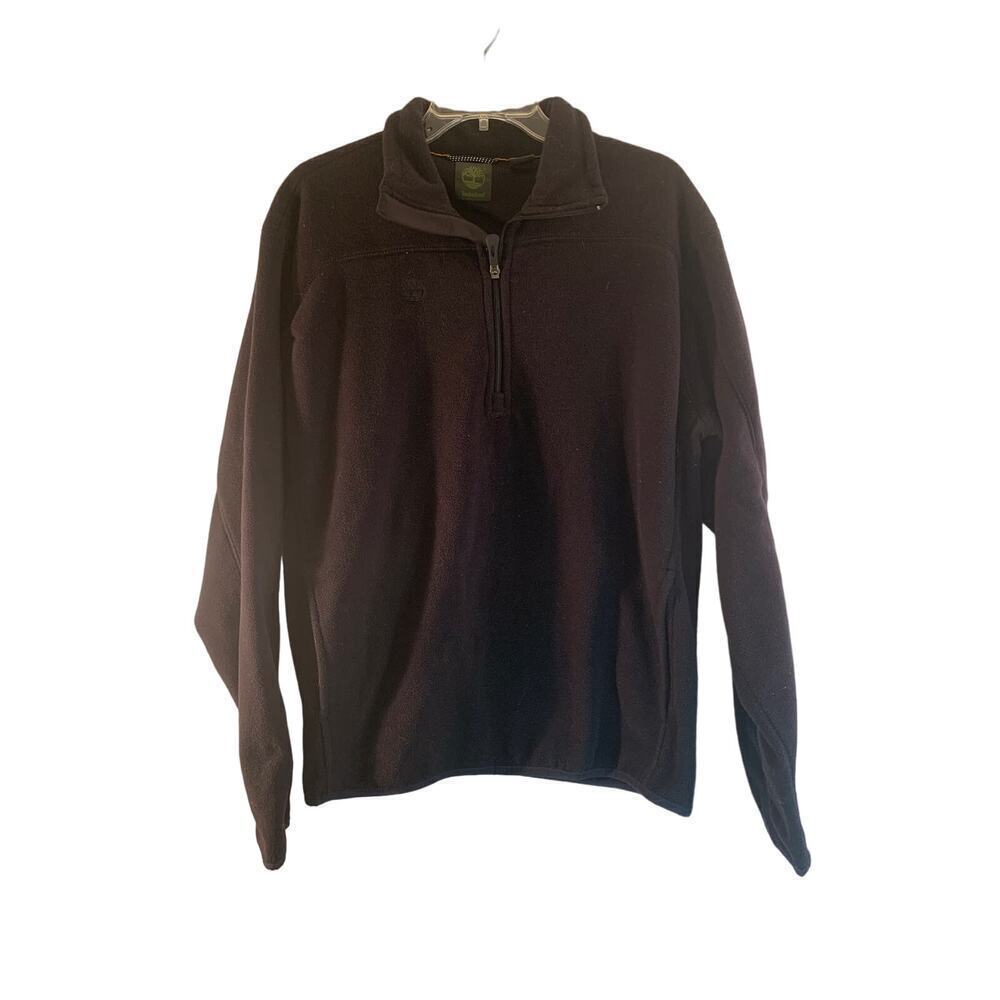 TIMBERLAND Men’s Black 1/4 Zip Fleece Pullover / Size: Large